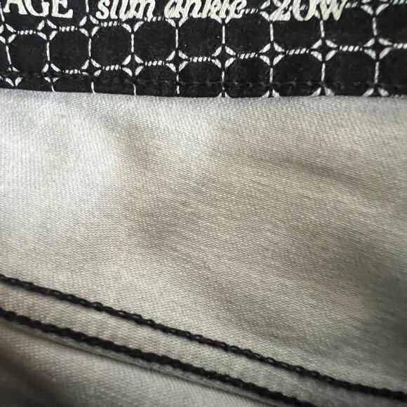 Talbots W-Heritage Women's 20W Slim Ankle Black and White Pants - Picture 5 of 7